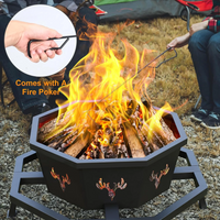 HAUXITIO Octagon Wood Burning Fire Pit,35