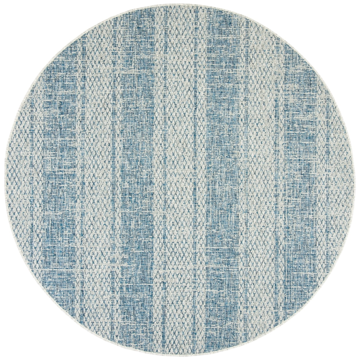 SAFAVIEH Courtyard Robert Striped Indoor/Outdoor Area Rug, 5'3" x 7'7", Light Beige/Light Brown
