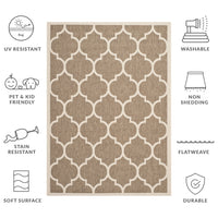 Safavieh Courtyard Alyssa Geometric Indoor/Outdoor Area Rug, Brown/Bone, 5'3