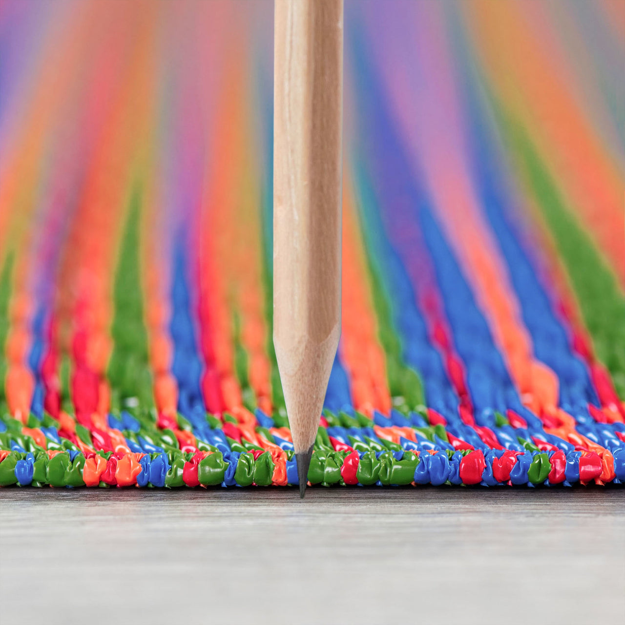 5x7 Waterproof, Reversible Plastic Straw Outdoor Rugs for Patios | Also for Camping, RV, Deck, Porch, Balcony, Camp, Patio | Red, Stripe | Size: 5' x 6'11''