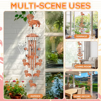 topjuju 35 Inch Dachshund Dog Wind Chimes, Metal Wind Chimes for Outside, Dachshund Decor, Dachshund Dog Lover Gifts, Housewarming/Mother's Day/Birthday Gifts, Memorial Gifts for Loss of Dog