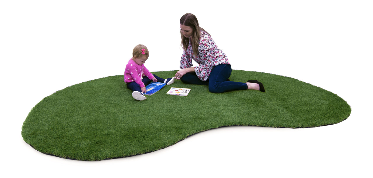 Home Floor Decorative Polyethylene Greenspace 6' X 9' Jellybean Area Rug - Green