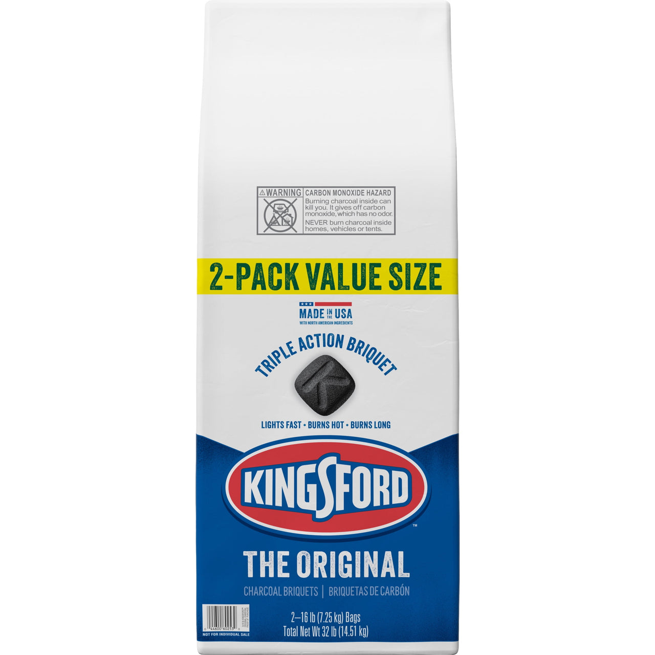 Kingsford Original Charcoal Briquettes, 16 lbs Each 2-Pack Value Size