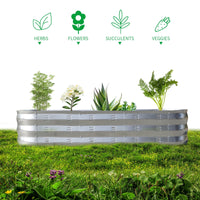 Raised Garden Bed Galvanized Metal Planter Box, 67