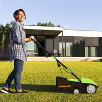 Costway 13” 12A Corded Electric Self-Propelled Walk-Behind Lawn Dethatcher, 40L Collection Bag