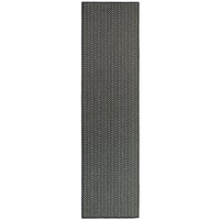 Nourison Horizon Indoor/Outdoor 2' x 6' Black Modern Rug