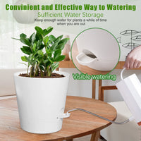 Fabulas Self Watering Planters, 5/5.5/6/6.5/7 Inch Self Watering Plant Pots for Indoor and Outdoor Plants, 5 Pack