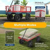 SPECSTAR Mesh Steel Garden Cart 880 lbs Capacity, 38