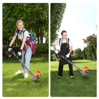 G·PEH Weed Wacker Grass Trimmer, 24V Cordless Weedeater Lightweight Electric Brush Cutter with 2 Batteries and Charger for Home Garden Yard Trimming