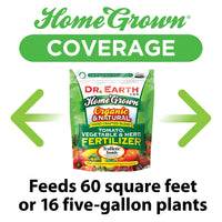 Dr. Earth Organic & Natural Home Grown Tomato and Vegetable Food, 4-6-3 Fertilizer, 4 lb.