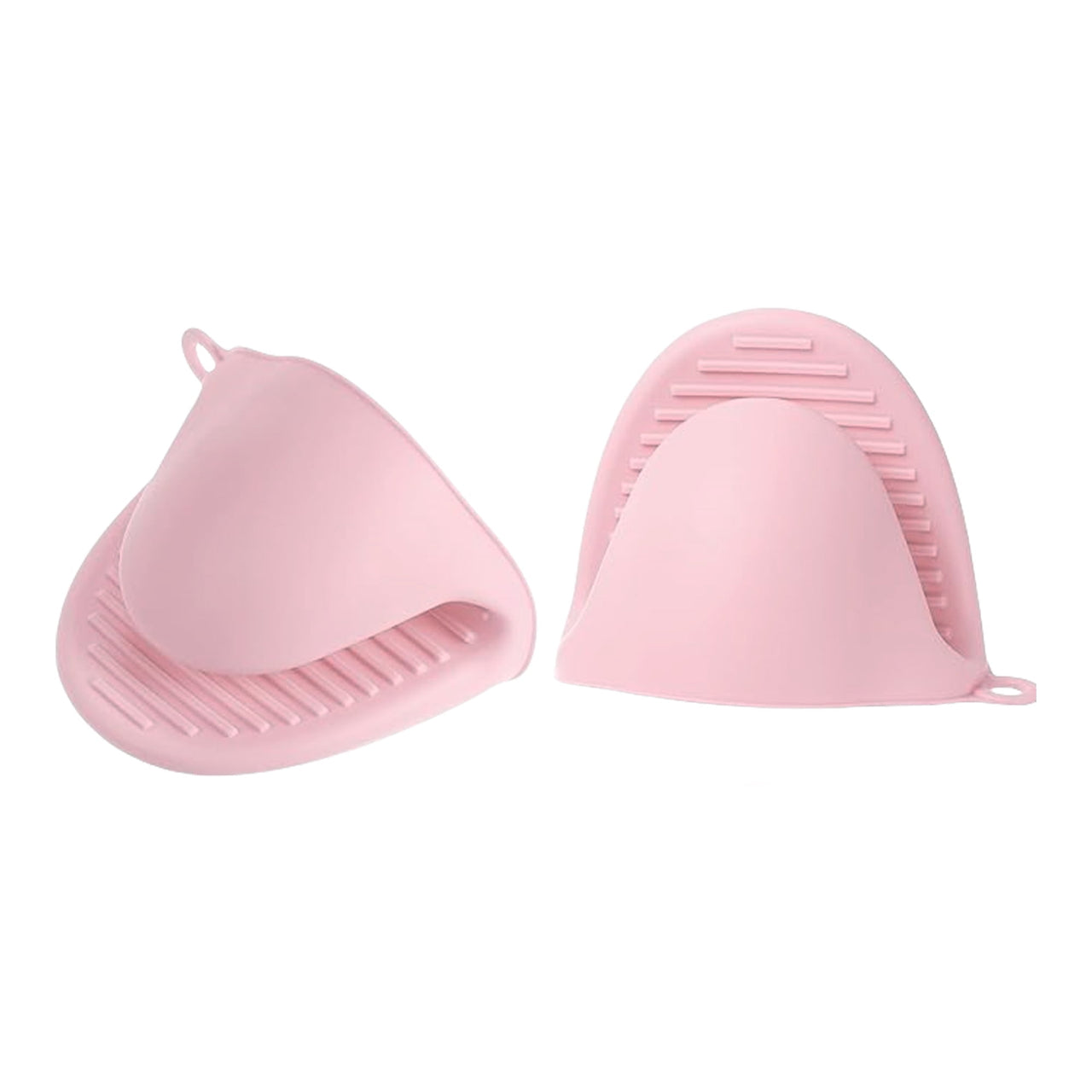 2-Piece Mini Silicone Heat-Resistant Gloves, High-Temperature Resistant, Ideal for Baking, Cooking, and Grilling (Pink)