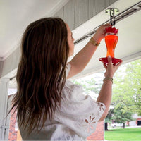 Pennington Glass Red Hummingbird Feeder, 16 oz Nectar Capacity