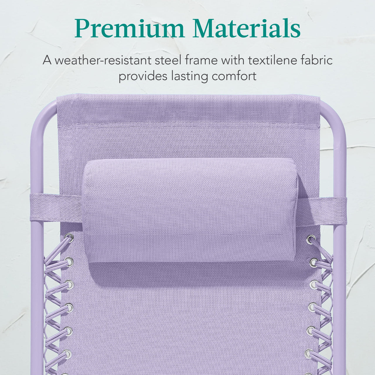 Best Choice Products Monochromatic Zero Gravity Chair, Folding Patio Recliner w/Side Tray, Headrest - Lavender