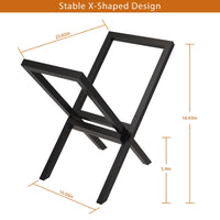 X-Shaped Firewood Rack, Metal Log Storage Stand for Indoor Fireplace, Outdoor Patio & Camping
