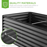 Best Choice Products 6x3x2ft Outdoor Metal Raised Garden Bed for Vegetables Flowers Herbs - Gray