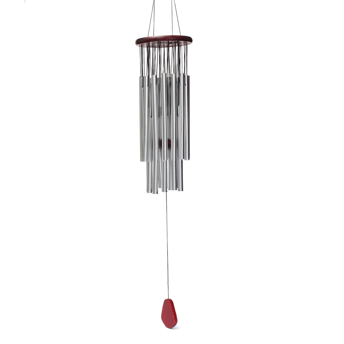 BSHAPPLUS® 32" Wind Chimes,27 Tubes Metal Wind Chimes Silver Tube Wind Chime Chapel Church Bells Outdoor Garden Yard Indoor Pathway Hanging Home Decoration