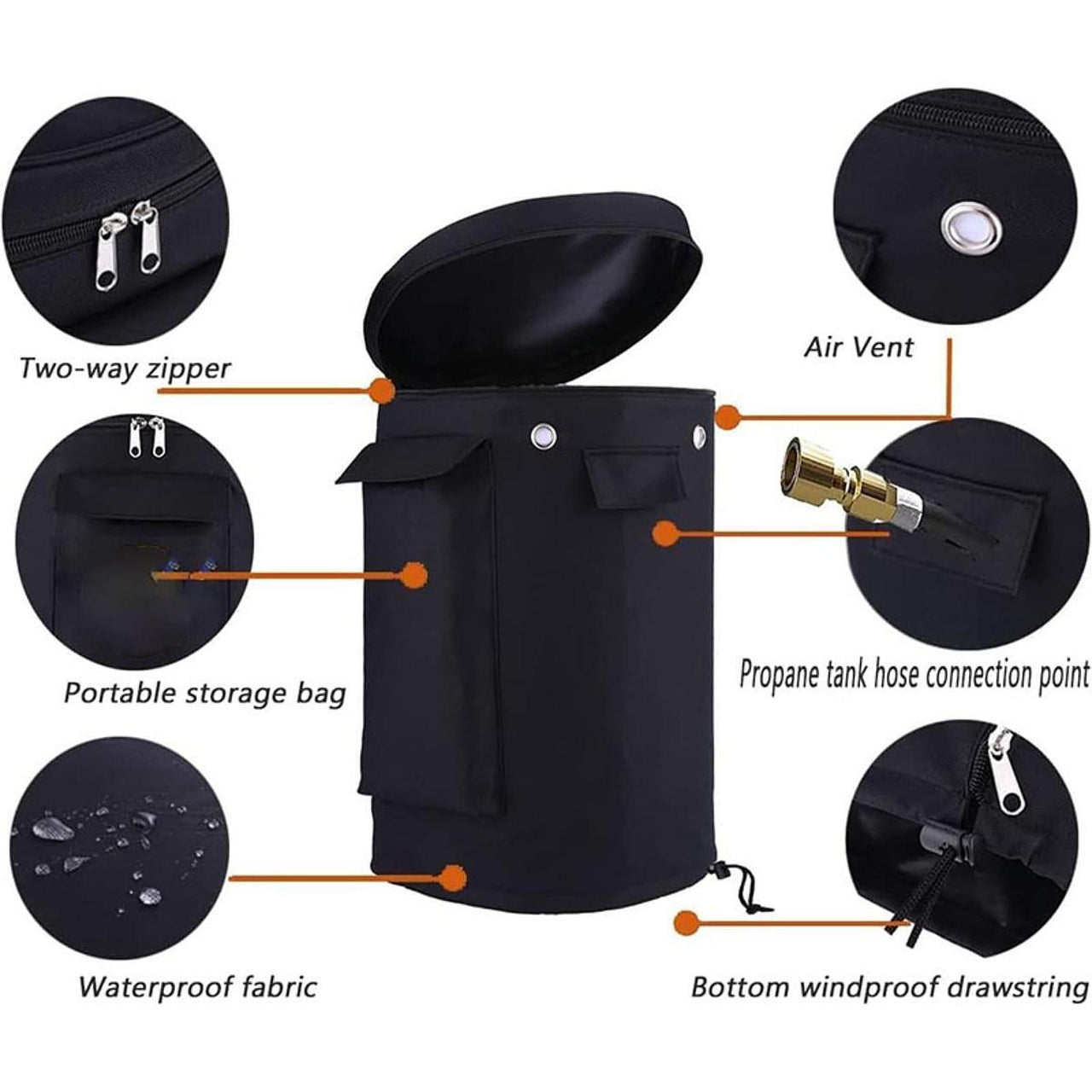FashionCha Propane Tank Cover and Weather Resistant Dustproof Propane Cylinder Cover L L