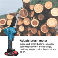 Pruning 21V 6inch Portable Electric Pruning Saws Small Wood Splitting Chainsaw Brush Motor One-handed Woodworking Tool For Garden Orchard