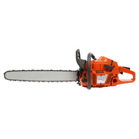 Orange Gas Chainsaw with 24 inch Guide Bar,2-Cycle 65cc Gasoline Power Chain Saws 3.4KW 40.94*10.62*12.99in for Forest Harvesting, Cutting Wood