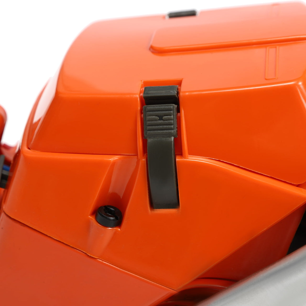 Orange Gas Chainsaw with 24 inch Guide Bar,2-Cycle 65cc Gasoline Power Chain Saws 3.4KW 40.94*10.62*12.99in for Forest Harvesting, Cutting Wood