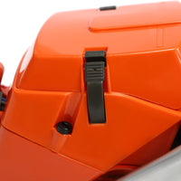 Orange Gas Chainsaw with 24 inch Guide Bar,2-Cycle 65cc Gasoline Power Chain Saws 3.4KW 40.94*10.62*12.99in for Forest Harvesting, Cutting Wood