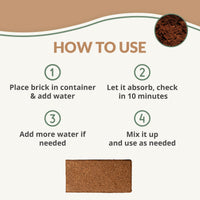 Plantonix Coco Bliss Premium Coconut Coir Pith Soil Amendment, 5 Bricks, 1.6 cu ft