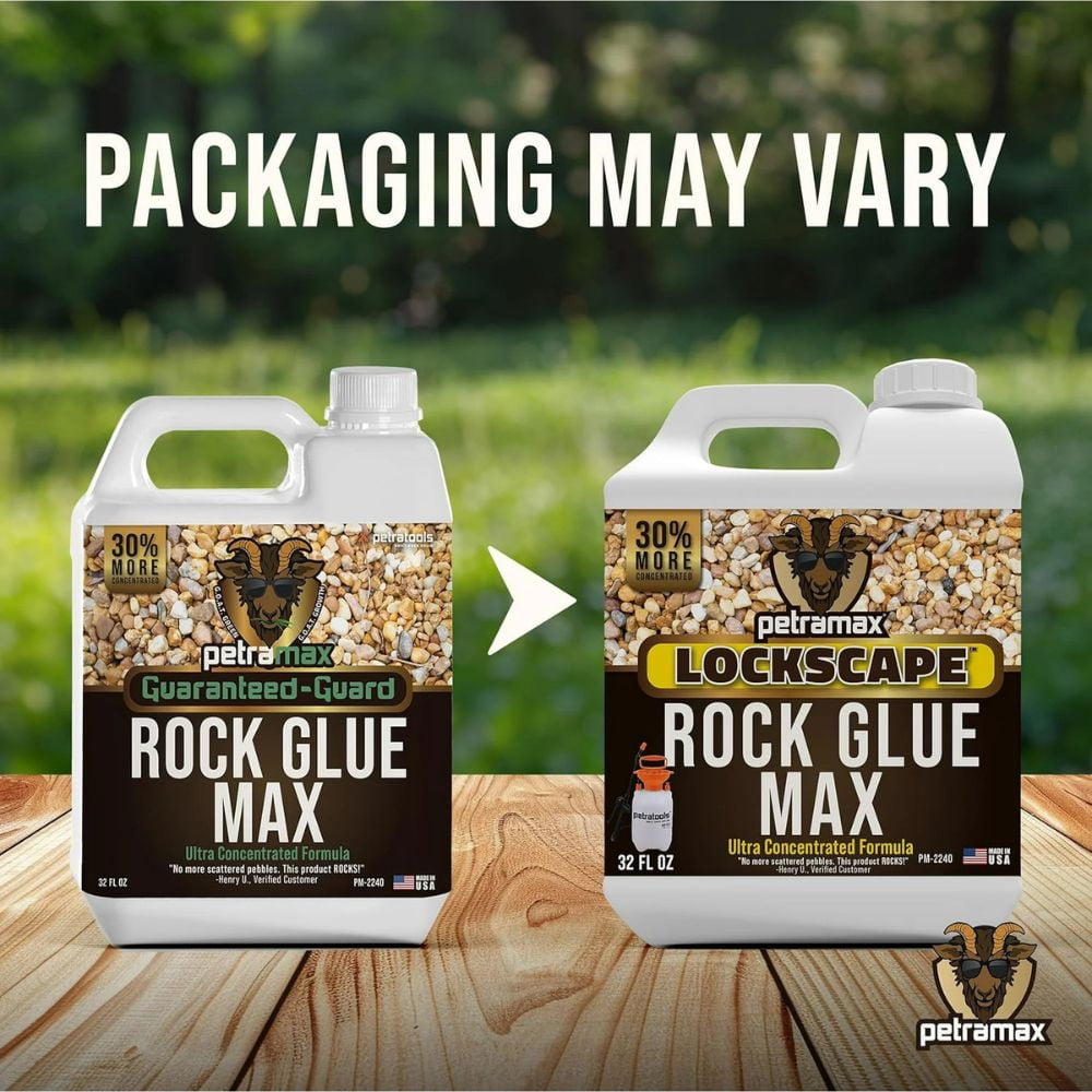 Petramax Lockscape Rock Glue for Landscape, Wide Coverage Mulch Glue, 32 oz