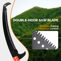 Ktaxon 26FT Manual Pole Saw, Telescoping Tree Trimmer with Carbon Steel Blade, Ladder-Free Pruning, Orange