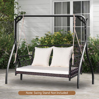 Topbuy Metal Hanging Porch Swing with Cushions