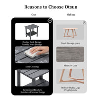 OTSUN Adirondack Outdoor Side Table, 16