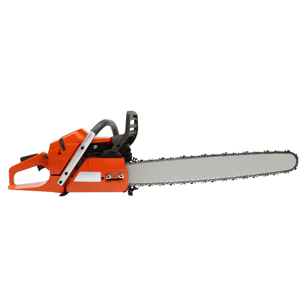 Orange Gas Chainsaw with 24 inch Guide Bar,2-Cycle 65cc Gasoline Power Chain Saws 3.4KW 40.94*10.62*12.99in for Forest Harvesting, Cutting Wood
