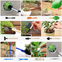 COCOBELA 111Pcs Garden Tools Set Succulent Tools Set, Heavy Duty Aluminum Manual Garden Kit Outdoor Gardening Gifts Tools for Men Women