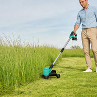OUTGOODS PP+ Metal 20V Cordless Grass Trimmer, Dual 2.0Ah Lithium Batteries, Fast Charger Included, 12 Inch Cutting Head, 8 Grass Cutting Lines