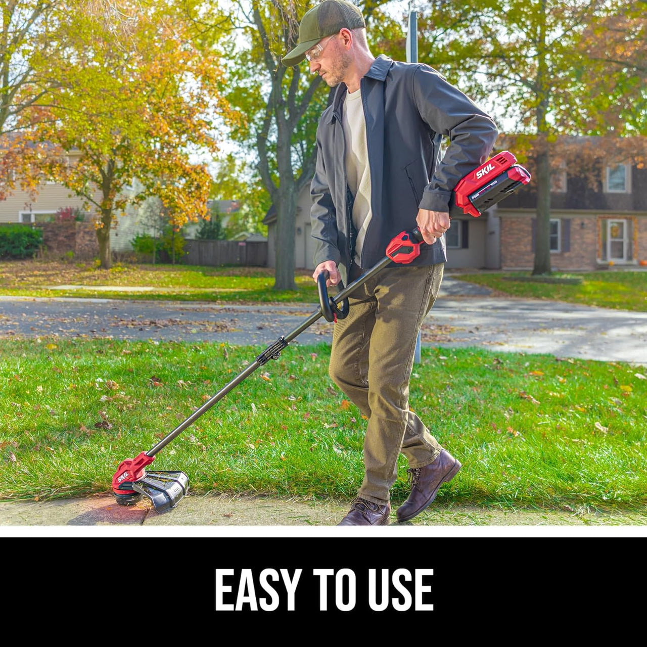 SKIL PWR CORE  Brushless  40V 14-inch Cordless String Trimmer, Twist Load, 2.0Ah Battery and Charger,  LT1400C-11