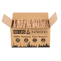 LuckyNote 40 Lbs Fatwood Fire Starter Sticks, 100% Natural Pine Kindling for Campfires, Fireplaces, Wood Stoves and Grills