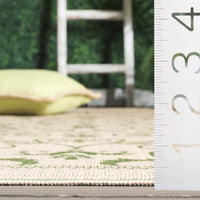 Safavieh Courtyard Nanda Botanical Indoor/Outdoor Area Rug, Natural/Olive, 5'3