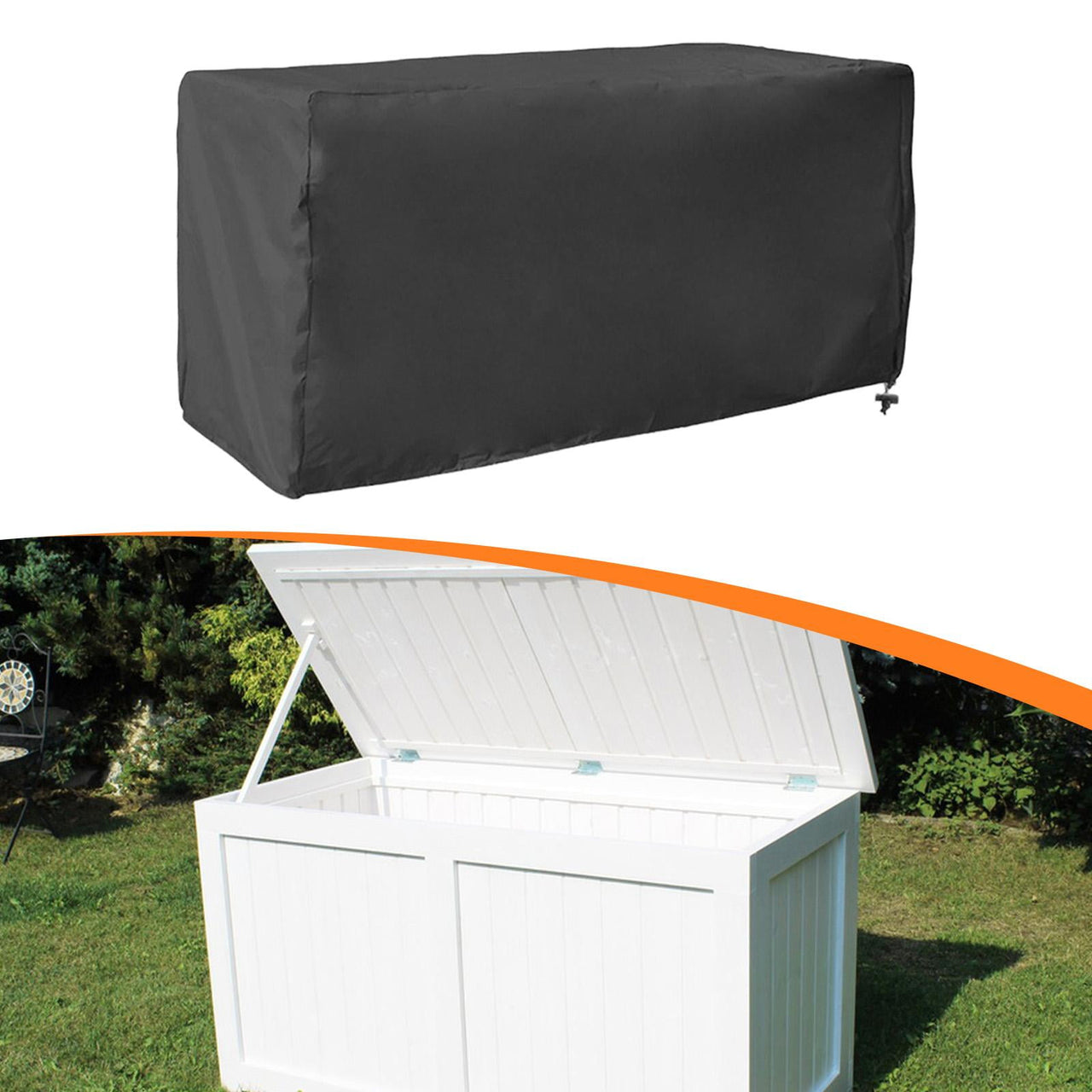 CarpNettore Deck Box Cover Oxford Cloth Storage Bench for Fire Pit Table Furniture Couch L