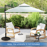 Costway 22'' Round Umbrella Base Stand Market Patio Standing Outdoor Living Heavy Duty
