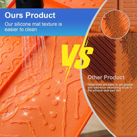 Griddle Silicone Grill Spatula Mat Tools Accessories for Blackstone, Large Heat Resistant Side Shelf Mat Grill Pad with Drip Pad for Outdoor BBQ Kitchen Counter, Easy to Clean BBQ Gifts for Men