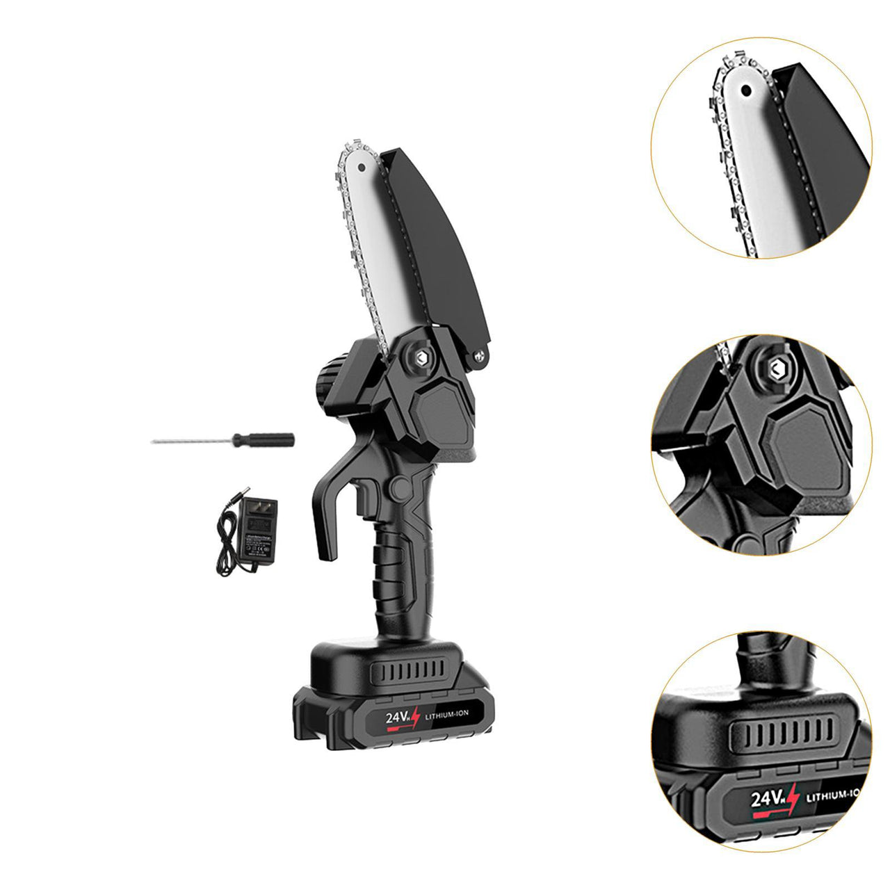 figatia Mini Sawing Machine, Handheld Chain Saw ,Chain Tool ,Small Pruning Shears Electric Sawing Machine for Pruning Logging, Trimming Household