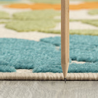 Oasis Modern Floral Multicolor Polypropylene Indoor Outdoor Area Rug, 5'x7' Rectangle