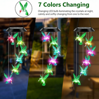 BSHAPPLUS® Wind Chimes, Solar Hummingbird Wind Chimes Waterproof Outdoor Lights Color Changing LED for Party Night Garden Birthday Gifts