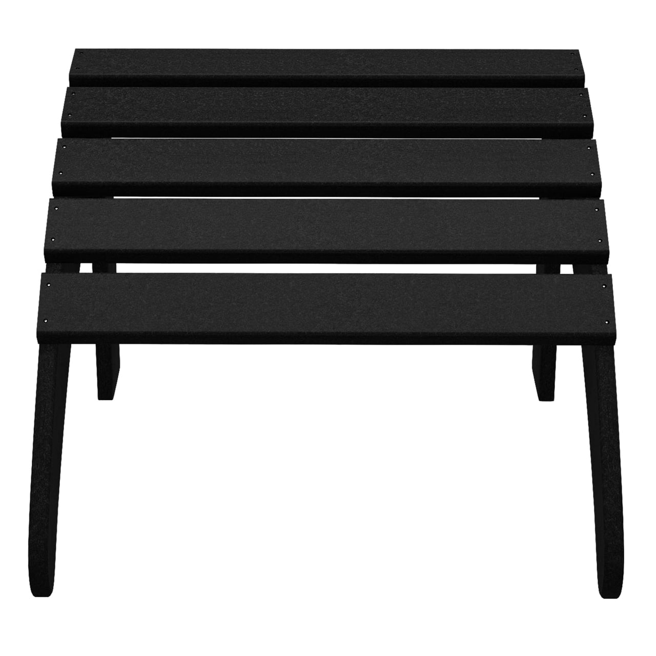 WestinTrends Malibu Outdoor Adirondack Ottoman – All-Weather Poly Lumber Folding Footrest for Patio Porch, Black