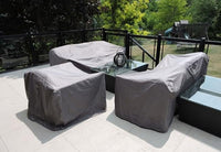 Eevelle Meridian Patio Sectional Set Cover  Marinex Marine Grade Fabric Durable 600D Polyester - Outdoor Lawn Furniture Set Covers - All-Weather Protection -  68