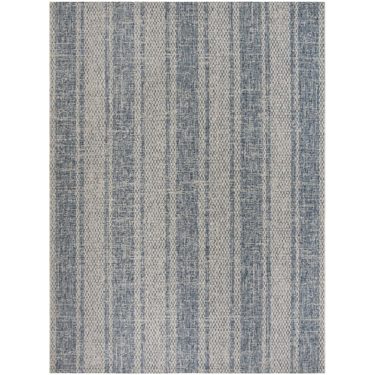 SAFAVIEH Courtyard Robert Striped Indoor/Outdoor Area Rug, 5'3" x 7'7", Light Beige/Light Brown