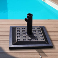 Costway 17.5'' Umbrella Base Stand Market Patio Standing Outdoor Living Heavy Duty (Square)