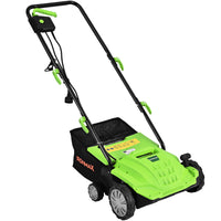 Costway 13” 12A Corded Electric Self-Propelled Walk-Behind Lawn Dethatcher, 40L Collection Bag