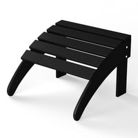 WestinTrends Malibu Outdoor Adirondack Ottoman – All-Weather Poly Lumber Folding Footrest for Patio Porch, Black