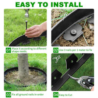 Loaddvni Garden Landscape Edging Kit, 40-Foot Long, 2-Inch Tall with 80 Anchoring Spikes, No Dig Lawn Border Design for Garden Flower Beds Lawn Yard Paver Pathway (Black)