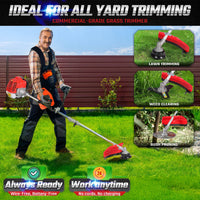 52cc 2-Cycle Weed Wacker Gas Powered, 3-in-1 Gas String Trimmer/Edger, 3T/40T
Brush Cutter 10